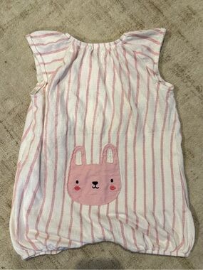 Pink Striped Bunny Patch One-Piece‎ for Kids